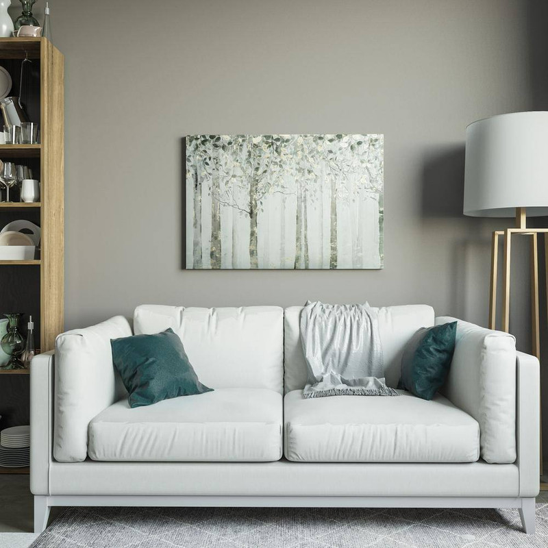 28 In. X 40 In. "Grey and Yellow Trees" Printed Canvas Wall Art gallery