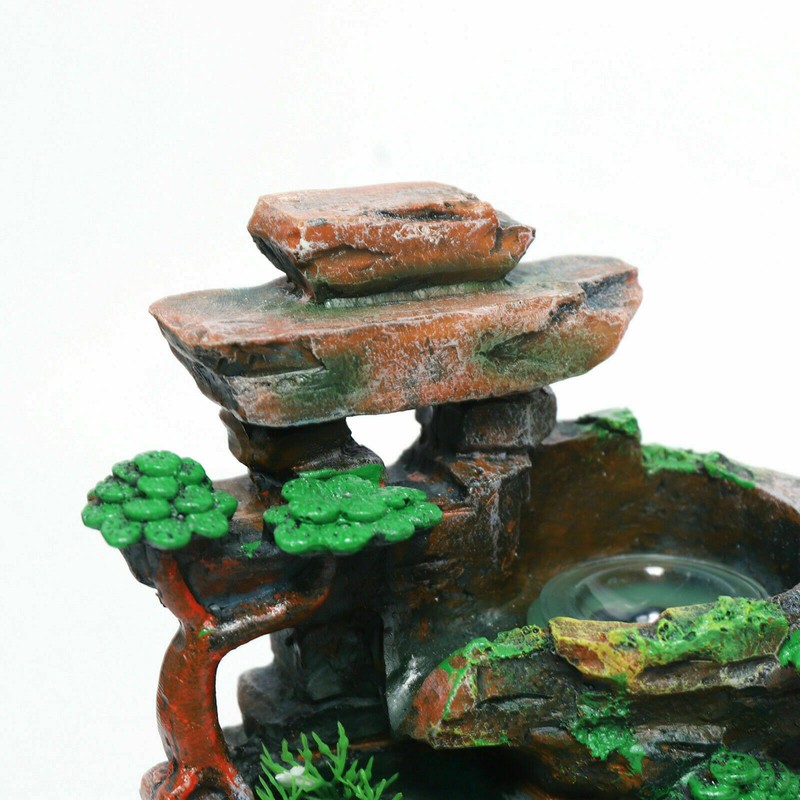 Indoor Rockery Fountain Goldfish Waterfall Feng Shui Water Sound Desktop Decor gallery