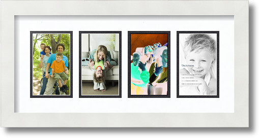 ArtToFrames Collage Mat Picture Photo Frame 4 3×5″ Openings in Satin White 13