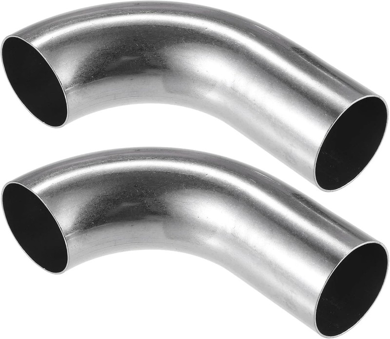 2 Pcs Bend Elbow Pipe Tube, 1.5″ OD 4.72″ 2.95″ Leg 90 Degree DIY Exhaust Pipe I
