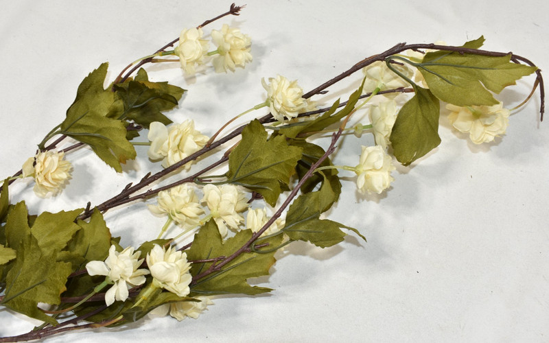Pottery Barn Faux Ivory Hops Branch Artificial Flowers 42" Stem NEW gallery