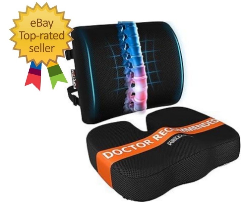 Office Chair Cushion and Back Support for Office Chair, Lumbar Support Pillow…