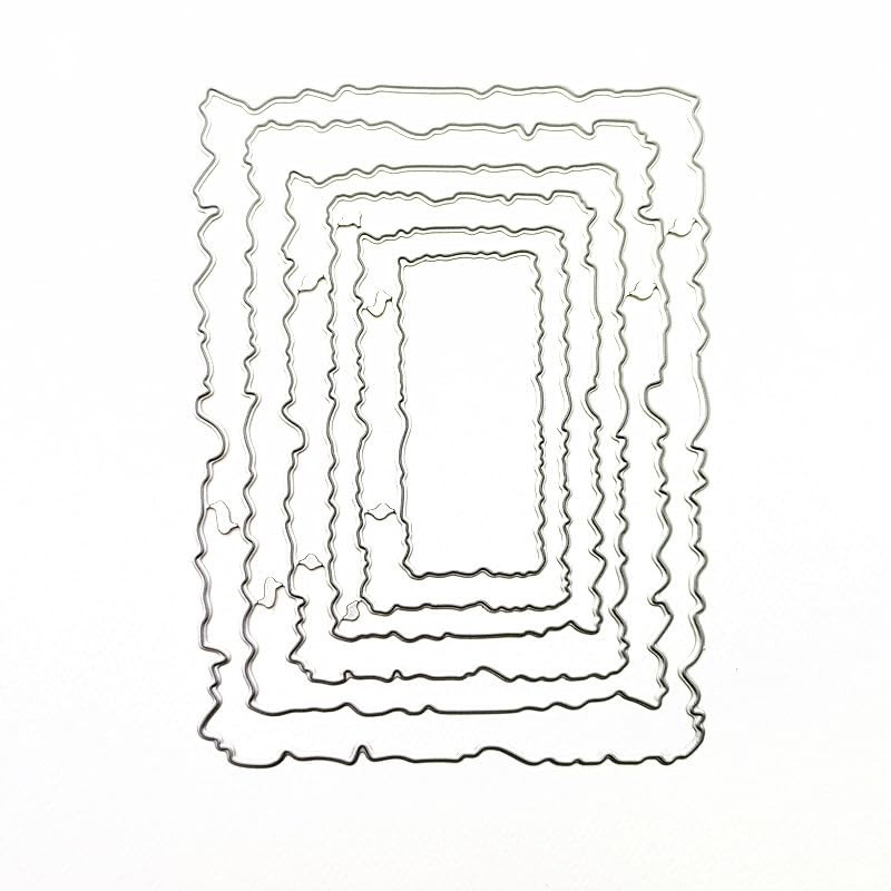 6 Pcs Rectangle Frame Metal Die Cuts, Photo Frame Rectangular Background Wedding gallery