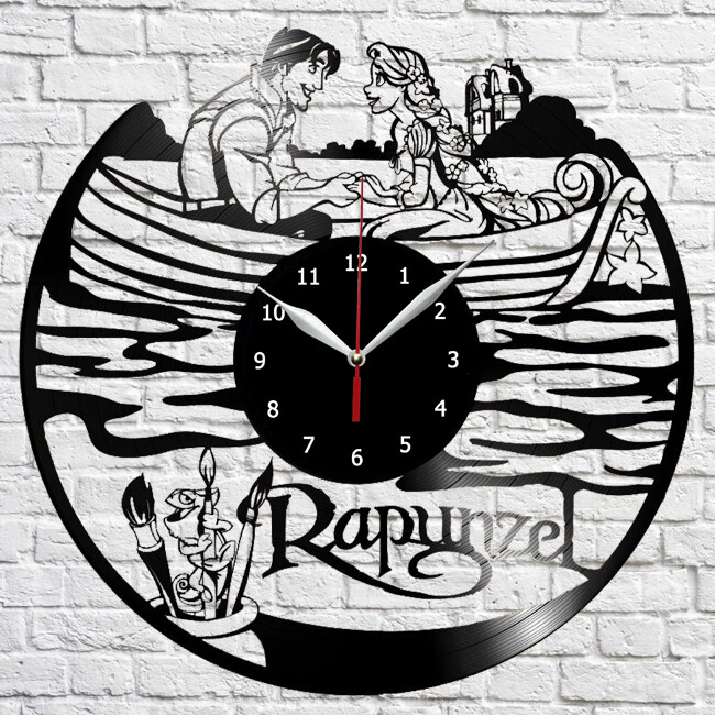 Rapunzel Vinyl Record Wall Clock Fan Art Home Decor Vinyl clock 333