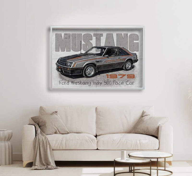 1979 Mustang Indy 500 Pace Car Classic Car 24×36 or 11×17 Wall Poster
