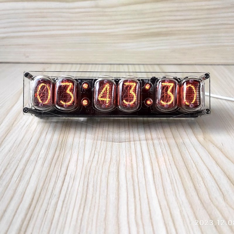 DC5V 6-bit IN-12 Glow Tube Clock IN12 Nixie Clock Base Not Include Tube5h gallery