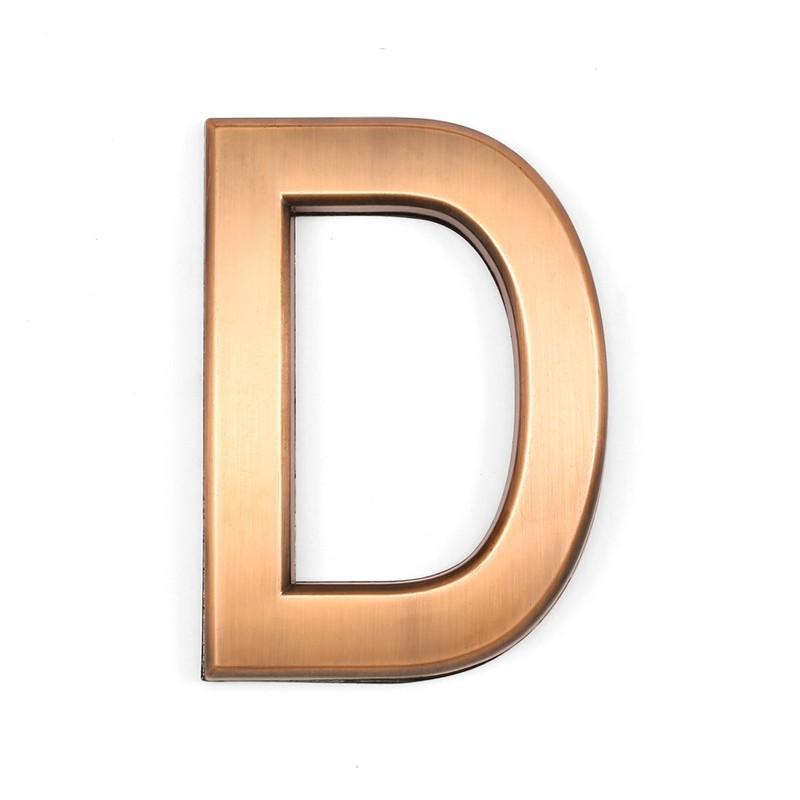 House Letter (D) 4″ Inch Bronze ABS Plastic Outdoor Apartment Mailbox