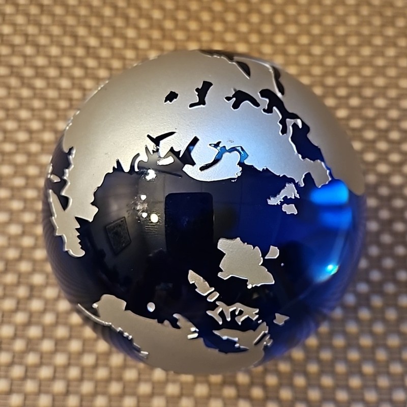 Cobalt Blue Crystal Globe of the World Large 79 mm gallery