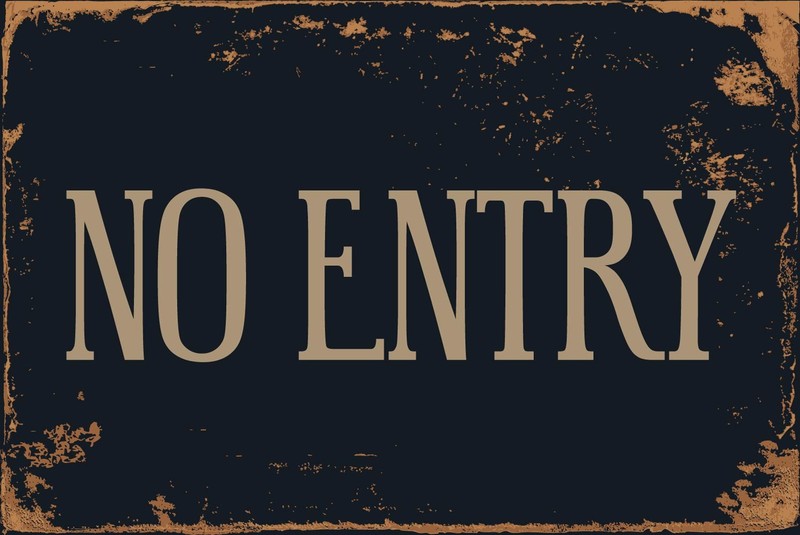 No Entry 8″ x 12″ Vintage Aluminum Retro Metal Sign VS494