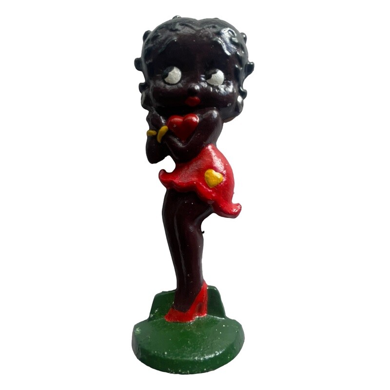 Cast Iron Betty Boop Doorstop 17cm - Black & Red