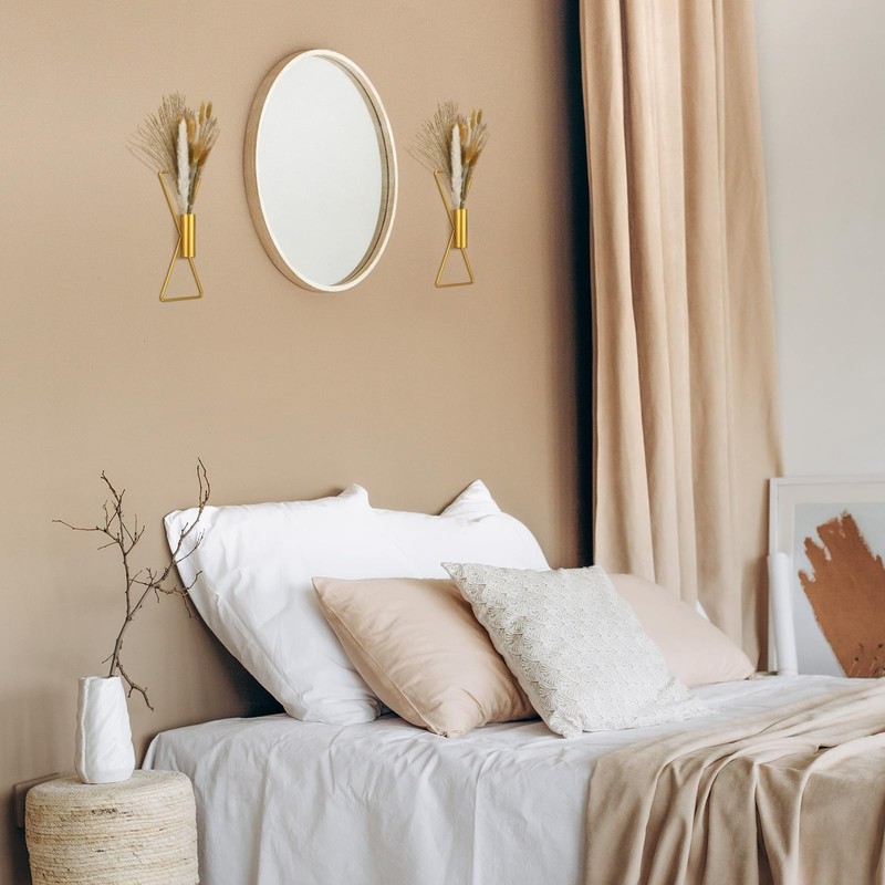 2 Pcs Boho Gold Wall Decor Metal Wall Art X Shaped Hanging Planters with Arti... gallery