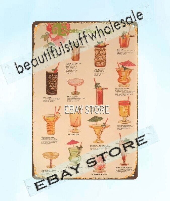 BALI HAI POLYNESIAN RESTAURANT LYNNFIELD MA TIKI bar DRINK MENU sign art online