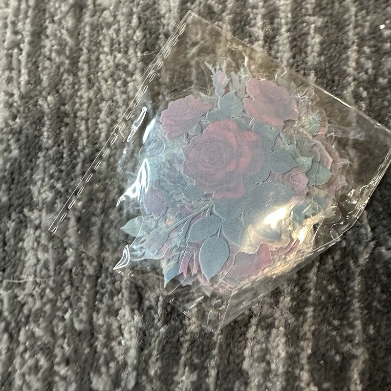 Rose Stickers 50 Flower Transparent Junk Journal Scrapbook Decals Retro New gallery