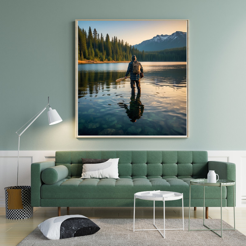 Scenic Wilderness Lake Artwork | Poster/Canvas Wall Art for Nature Lovers