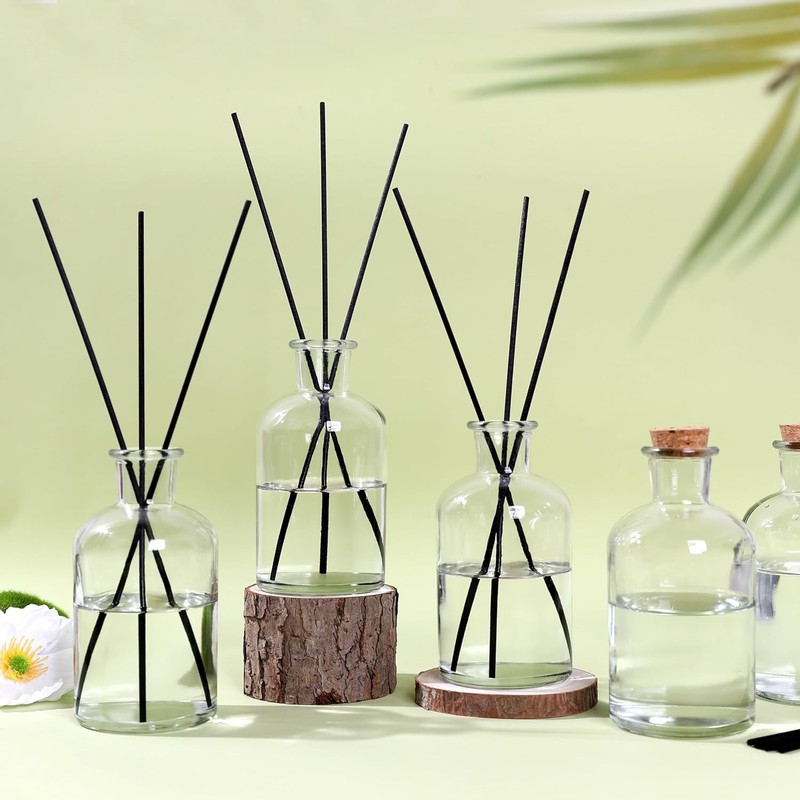 Decorative Glass Bottles with Cork Spers (8.5 fl oz. Round gallery