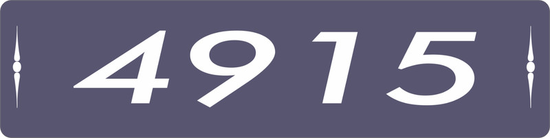 Personalized Aluminum Metal Address Sign Customized With Custom Number 4" x 18" gallery