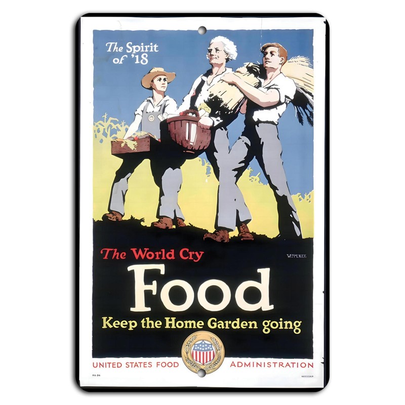 Garden Metal Sign BanginPrints Vintage Rustic Americana Outdoor Decor
