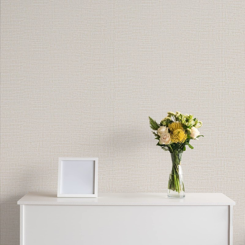 TANONE Contact Paper Peel and Stick (15.8 in X 118 in), Grasscloth Wallpaper ... gallery