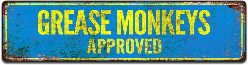 Vintage-Style Metal Street Signs, 16x4 inches, Humorous Wall Art Decor for Ho... gallery