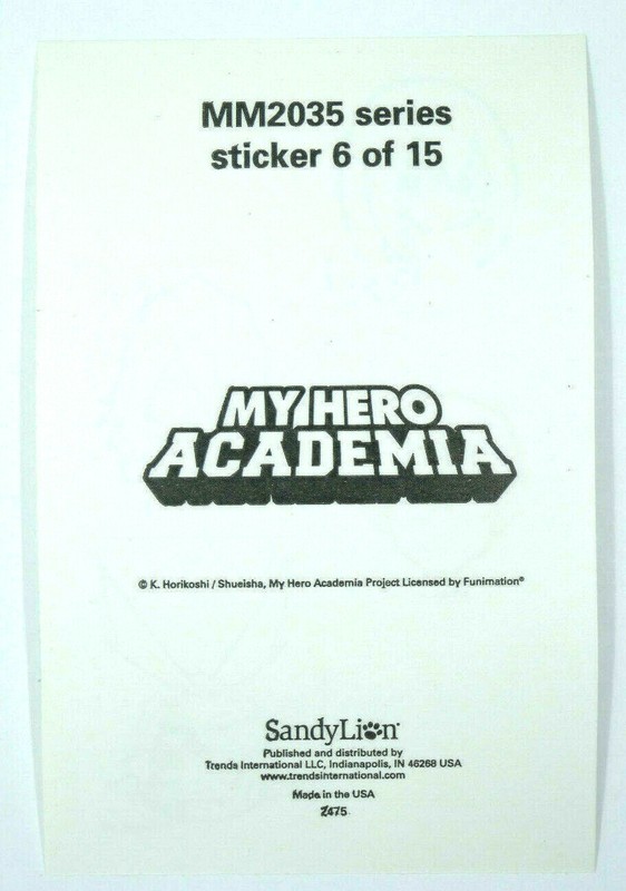My Hero Academia Vending Sticker Officially Licensed Decal #6 of 15 gallery