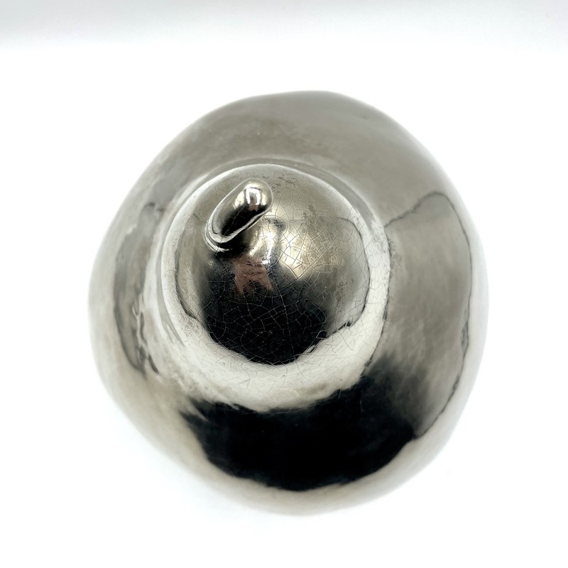 Maxim Douglas Heavy Silver Leaf Pear Sculpture Oversized Modern Decor ArtXL 12” gallery