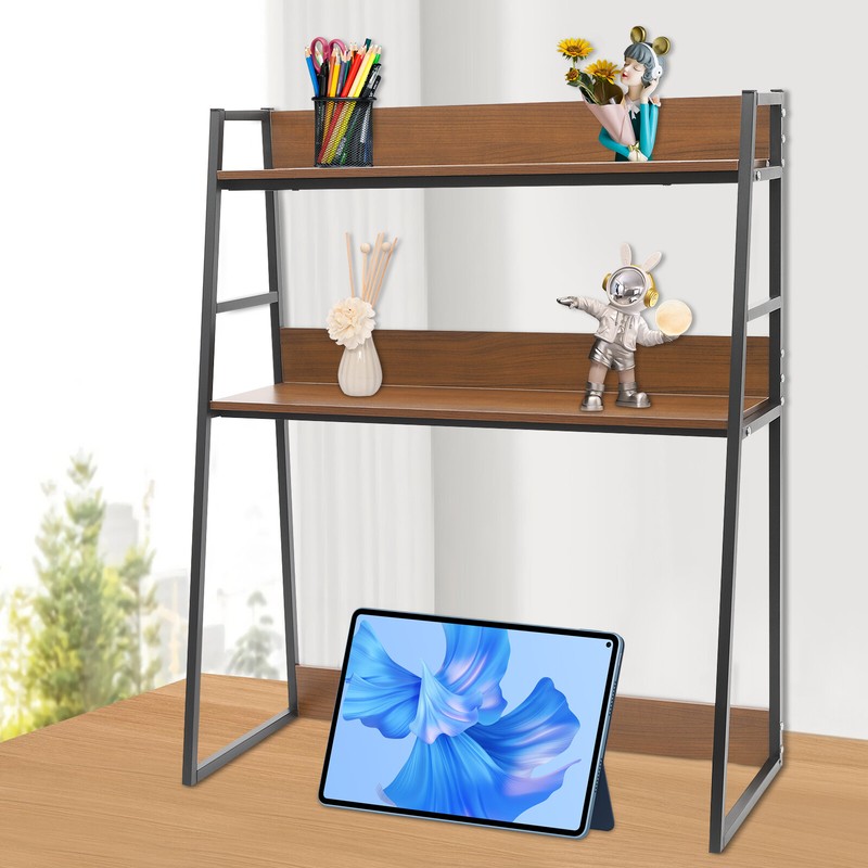 Modern Desktop Bookshelf Multipurpose Bookcase Organizer Desktop Display Rack gallery