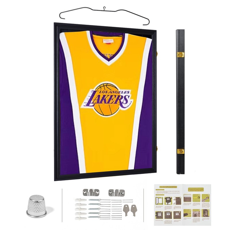 PRO UV Grade 31.5″ Jersey Display Case Shirt Acrylic Football Sport Shirt Black