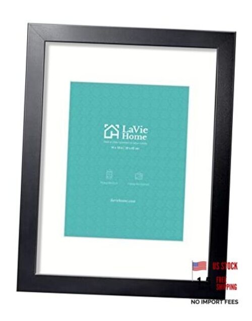 Picture Frame Poster Frame,Display Pictures 12×16 with Mat or 14×18 Black