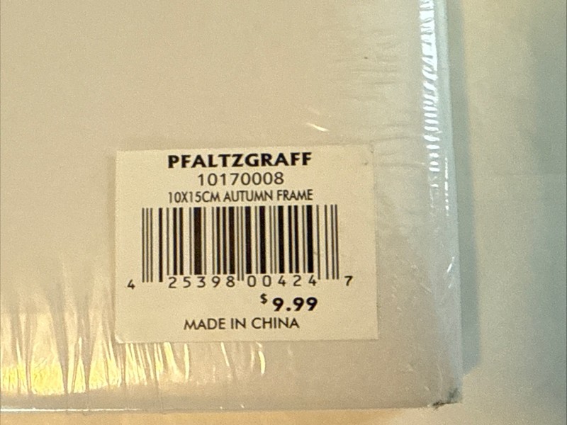 Autumn Pfaltzgraff Picture Frame 4x6 Picture New & Sealed gallery