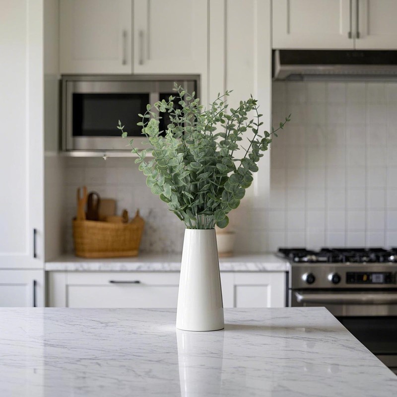 38pcs Eucalyptus Stems Artificial Eucalyptus Leaves Fake Greenery Branches Fa... gallery
