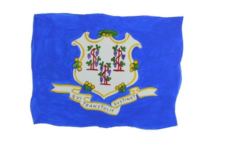 Decal Vinyl Sticker Connecticut State Flag – Printed Vinyl Decal Made in USA