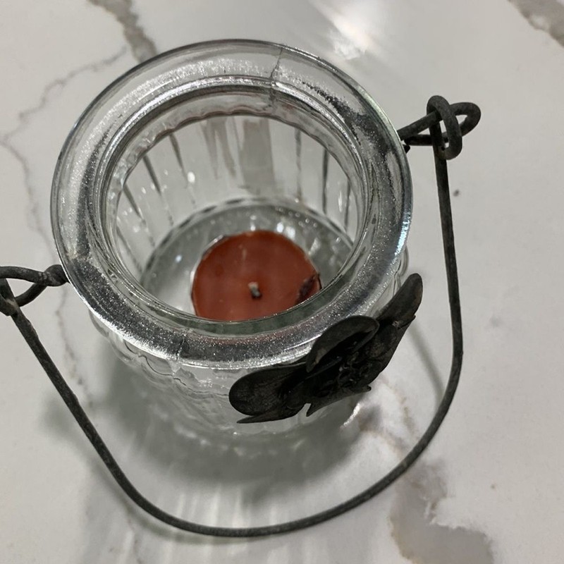 Small Versatile Jar Lantern Candle Holder Galvanized Metal Flower Hardware Decor gallery