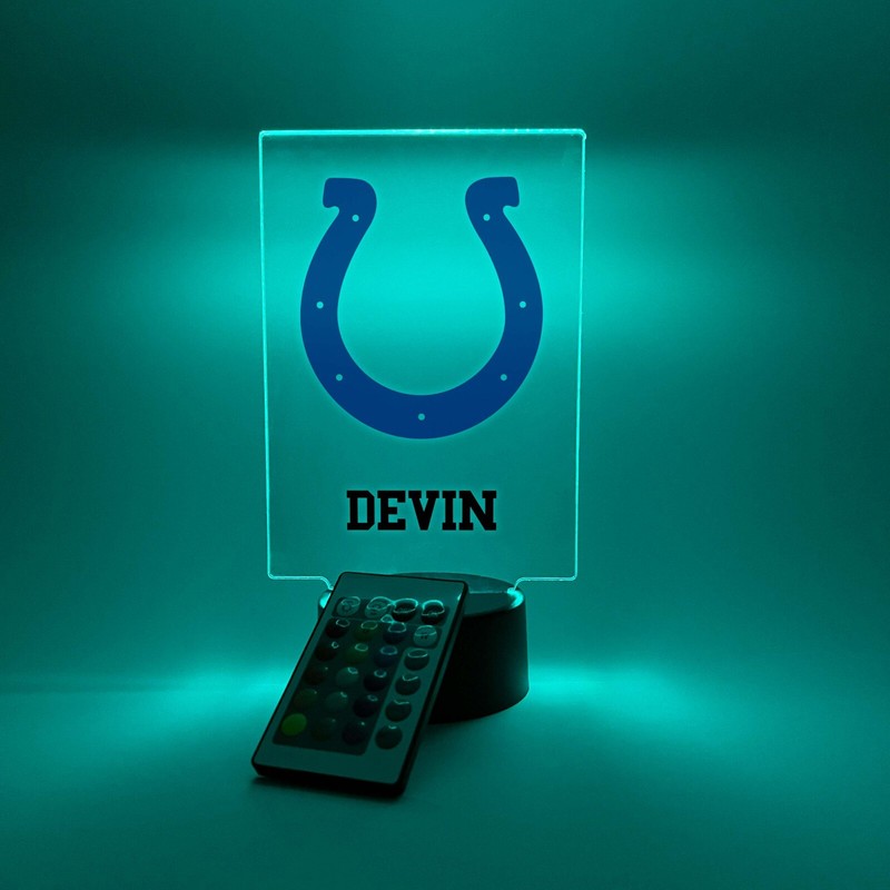 Indianapolis Colts Football Fan Player Sports Night Light Up Lamp 16 Colors LED gallery