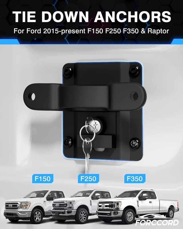 Tie Down Anchors Fit for Ford F150 F250 F350 & Raptor 2026 2025-2015 (Include Li gallery