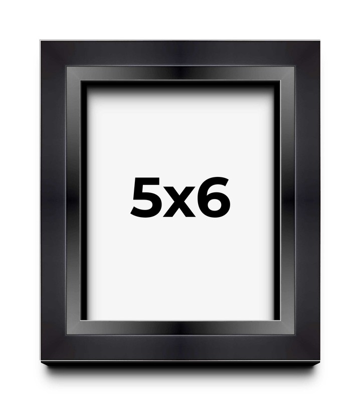 5×6 In Shadow Box Frame Black | 1.25 inches Deep Real Wood Contemporary Shadowbo