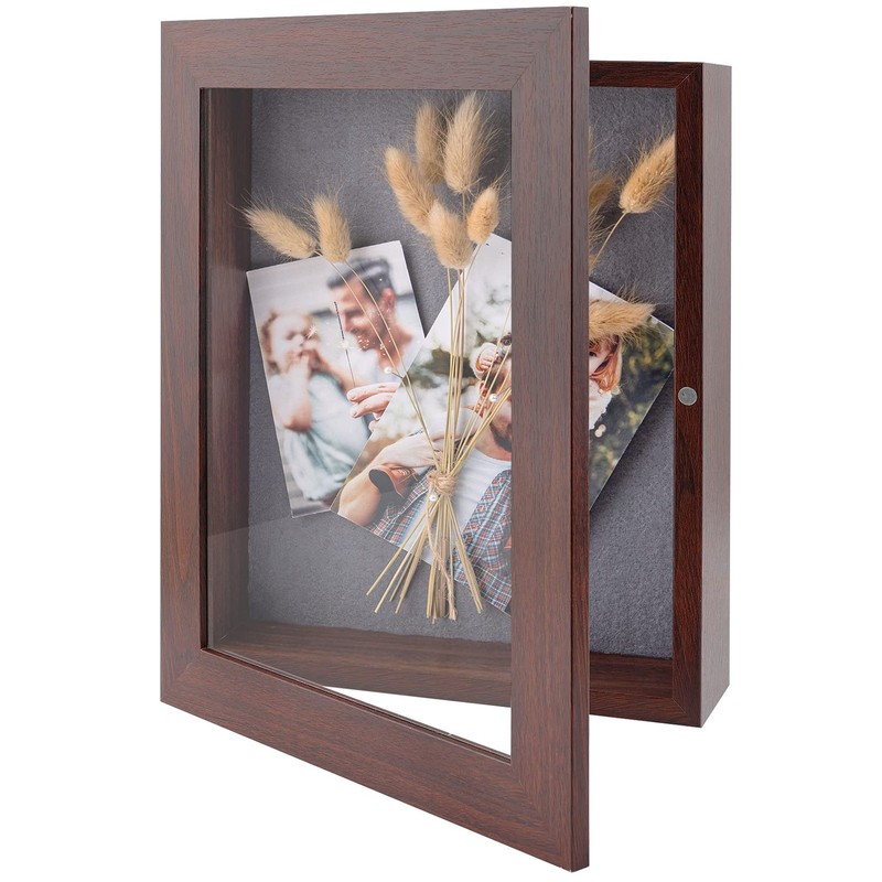 Golden State Art, 8×10.5 Shadow Box Frame Display Case, 2-inch Depth, Great for