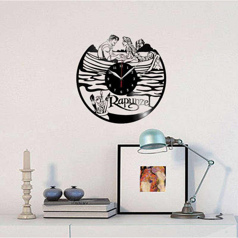 Rapunzel Vinyl Record Wall Clock Fan Art Home Decor Vinyl clock 333 gallery