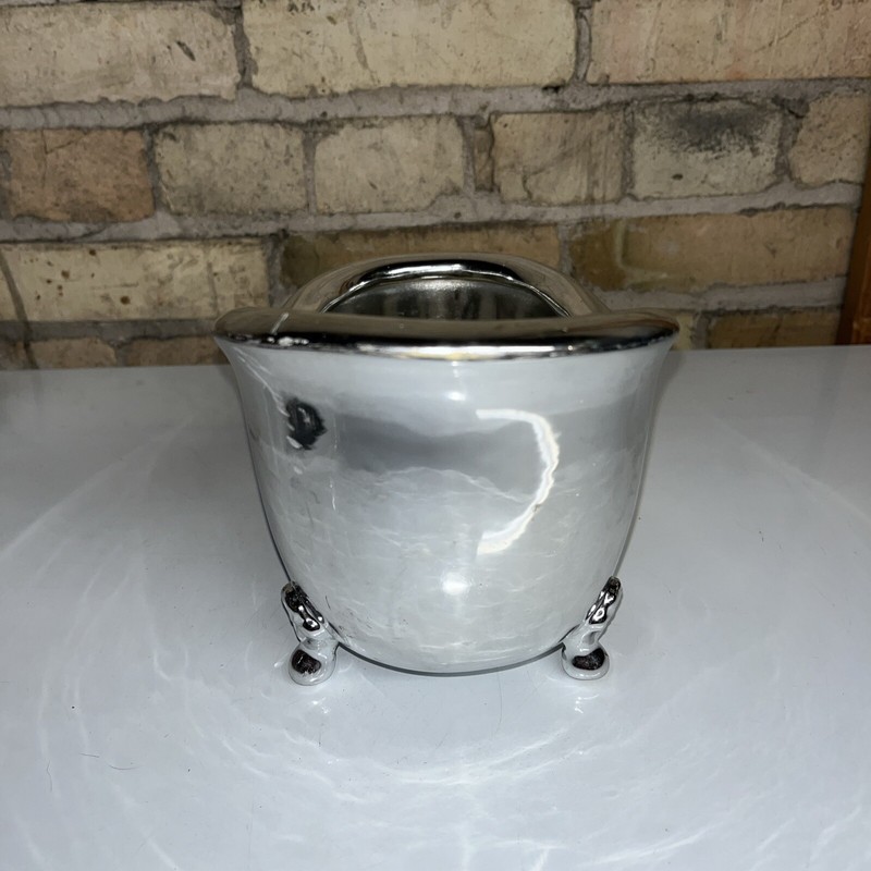 Bath & Body Works *Silver Claw Foot Bath Tub* Decor Body Care Holder VHTF See De gallery