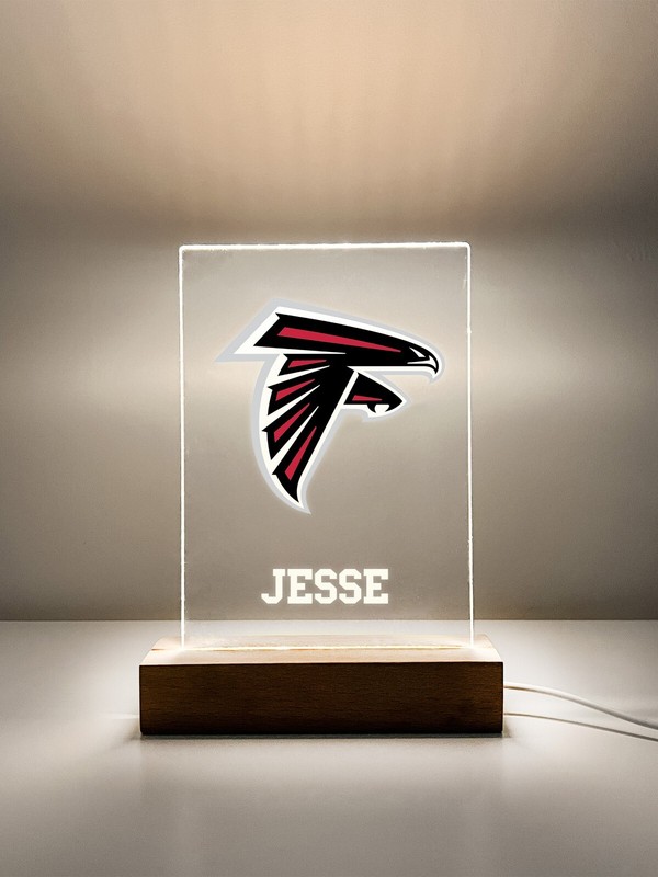 Atlanta Falcons Football Fan Player Sports Wood Base Night Light Up Lamp LED gallery