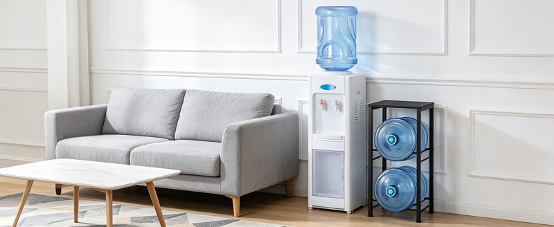 5 Gallon Water Jug Holder 2 Tier Water Bottle Holder Organizer with Shelf Heavy gallery