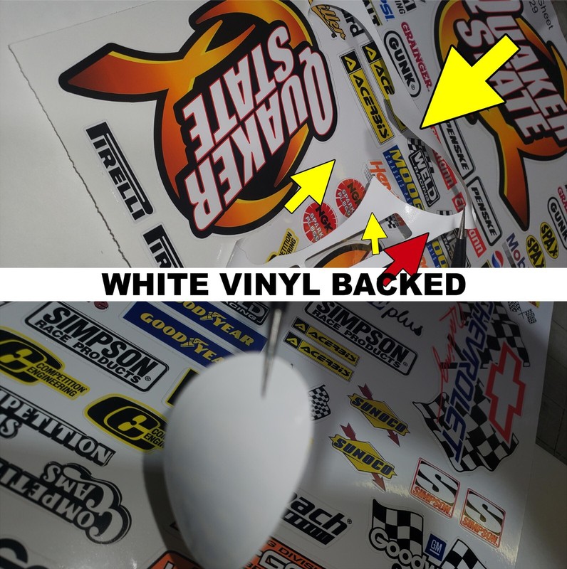 White Vinyl Sticker Sheet 52 F1rockstar-R/C MODEL Decal fits 1/24-1/16 Scale CUT gallery