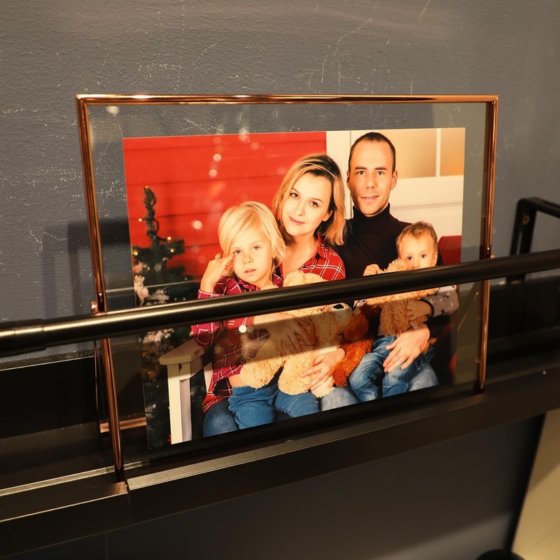 10x12 Inch Rose Gold Horizontal Floating Frame For Picture 8.5x11/8x10/7x9 gallery