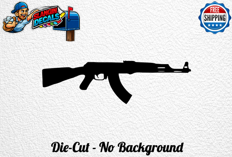 AK-47 AK47 Gun Vinyl Decal Sticker 2A Rifle Car Truck Window