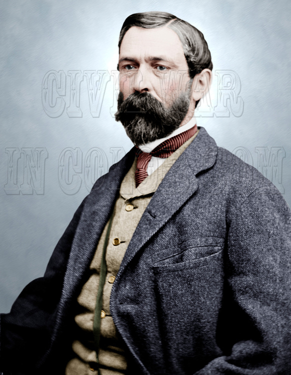 Confederate Gen Richard Taylor Civil War son of Pres Zachary color photo – 06291