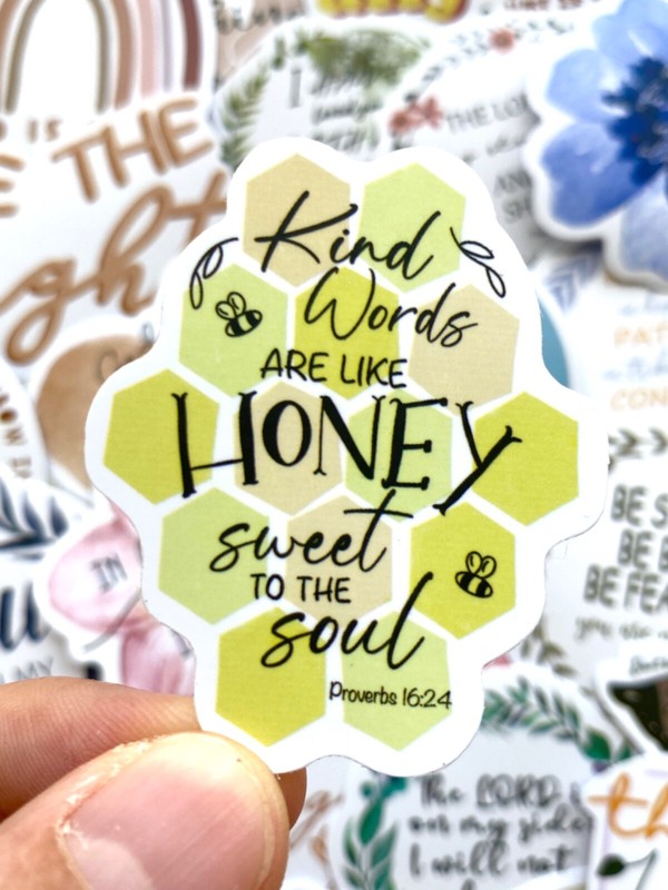 5-50 pcs Bible Verse Stickers, Jesus Christian Phrase Boho Phone Laptop Decals gallery