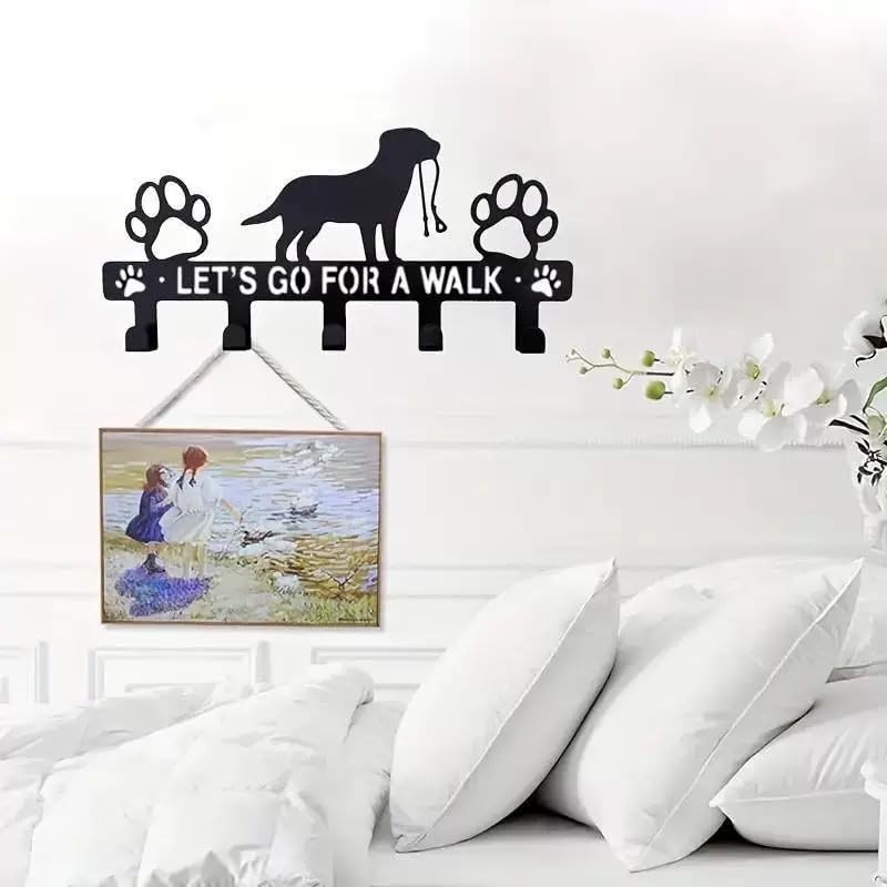 5-Hook Metal Dog Leash Holder, Wall Mount, Key Holder, Accessory, Hanger gallery