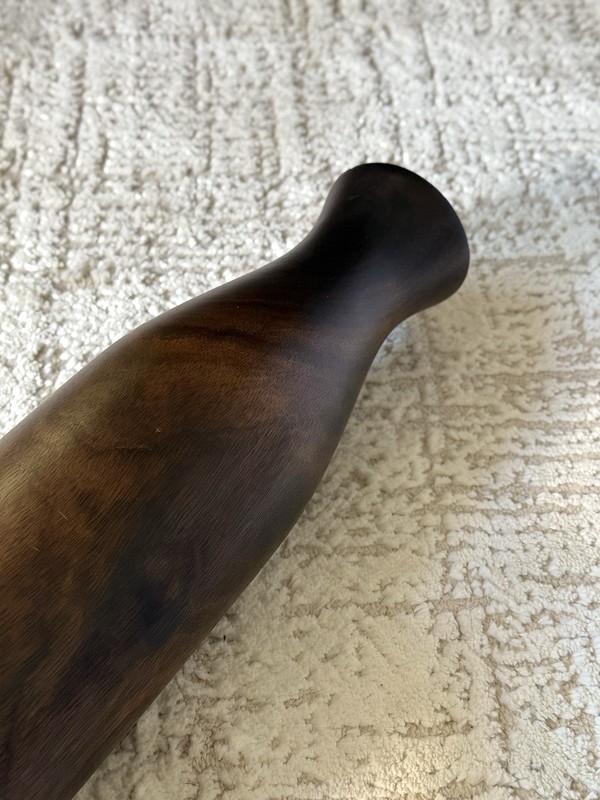 Made in Thailand Uniquewise Brown Wood Modern Vase 16" tall gallery