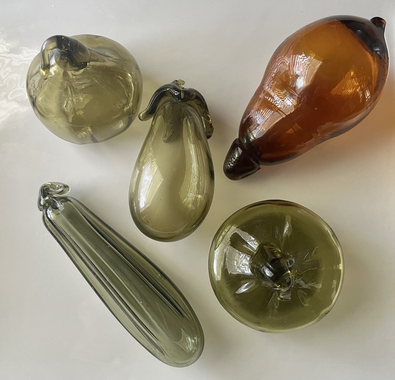 Vintage art glass Fruit Vegetables Murano Style Ornament handblown