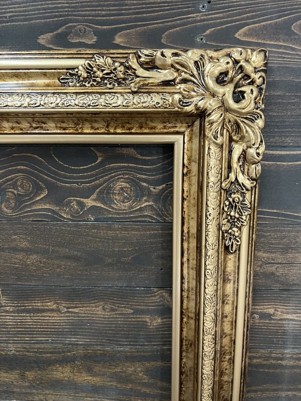 16 X 20 In stock Ready to ship compo XL ornate corners wood frame, Marble gold gallery