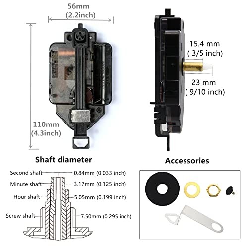 Original Youngtown 12888 Pendulum Clock Movement 9/10 inch total shaft length gallery